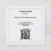 QR & Foto Dreadlocks Loctician Telefonnummerkarte (Rückseite)