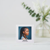 QR & Foto Dreadlocks Loctician Telefonnummerkarte (Stehend Vorderseite)