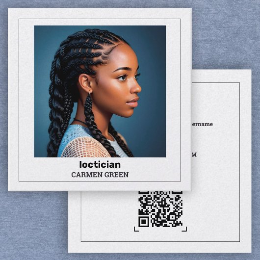 QR & Foto Dreadlocks Loctician Telefonnummerkarte