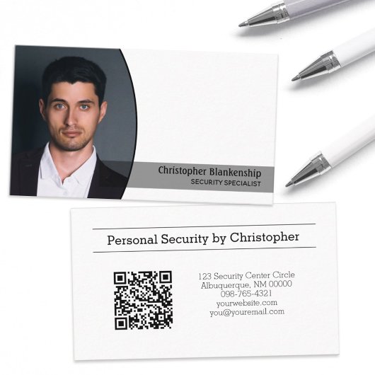 QR-Foto für die persönliche Sicherheit Visitenkarte