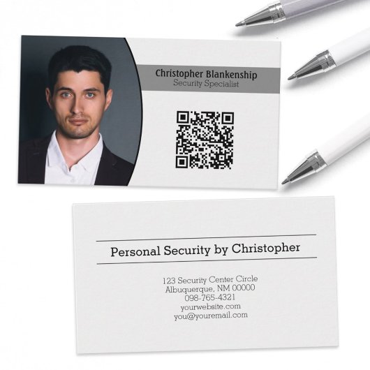QR-Foto für die persönliche Sicherheit Visitenkarte