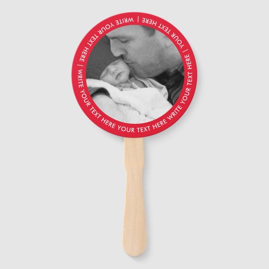 QR-Foto für einfache Red White Digital Contact Fächer (Rückseite)