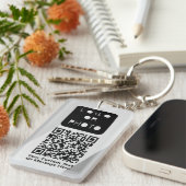 QR-Foto für Graues Business-Logo Schlüsselanhänger (Vorderseite rechts)