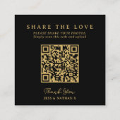 QR-Foto für Hochzeiten Liebe Begleitkarte (Rückseite)