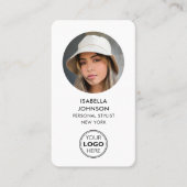 QR-Foto für moderne Profile Visitenkarte (Vorderseite)