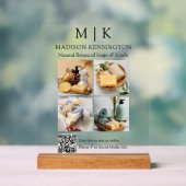 QR-Foto für Monogramme oder Logos Acrylschild (Neutral)