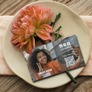 QR-Foto für soziale Medien Visitenkarte