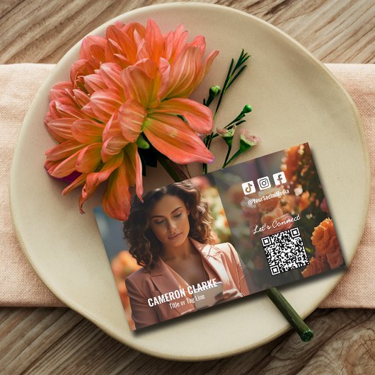 QR-Foto für soziale Medien Visitenkarte