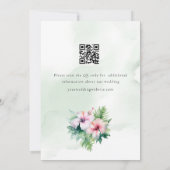 QR-Foto für tropische Palmen Save the Date Einladung (Rückseite)