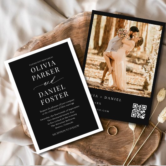 QR-Foto-Hochzeit Einladung
