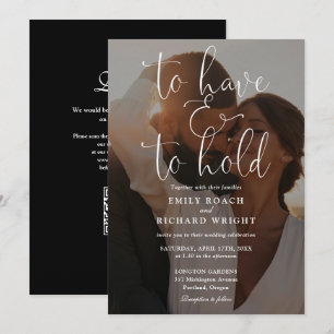 QR-Foto-Hochzeiten haben und halten Einladung