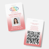 QR-Foto-ID Covid Vaccine Pass Pink Ausweis (Vorder- & Rückseite)