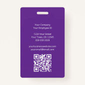 QR-Foto Lila Haar Stylist Schönheitssalon Ausweis (Rückseite)