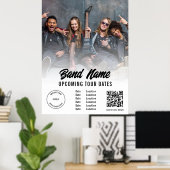 QR-Foto-Logo für benutzerdefinierte Band Gigs Tour Poster (Heimbüro)