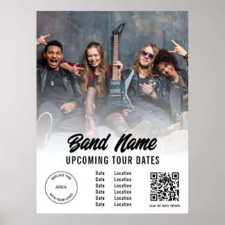 QR-Foto-Logo für benutzerdefinierte Band Gigs Tour Poster