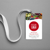 QR-Foto mit einfachem Firmenlogo - Rot Ausweis