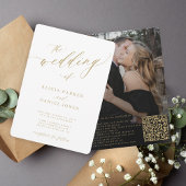 QR-Foto Moderne Goldhochzeit Einladung