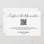 QR-Foto-Momente für Hochzeiten freigeben Begleitkarte (Vorne/Hinten)