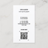 QR Foto Notary Insta Telefonnummerkarte (Rückseite)