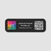 QR-Foto oder Firmenlogo hier Namensschild (Vorderseite)