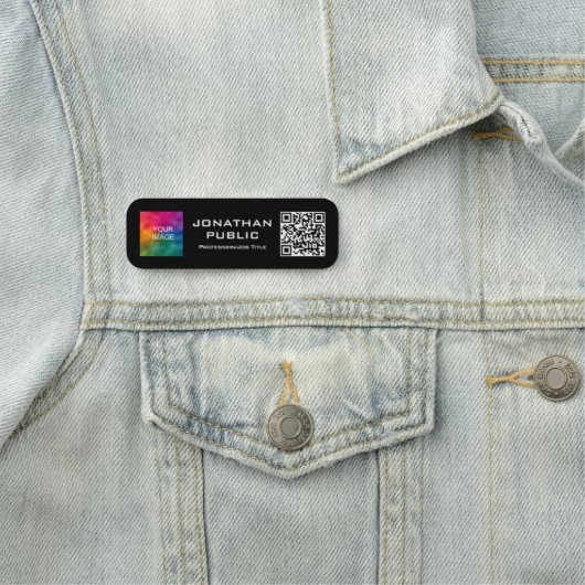 QR-Foto oder -Logo hier Vorlage Namensschild (Beispiel)