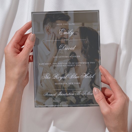 QR-Foto-Overlay für Schwarze Elegante Save The Date