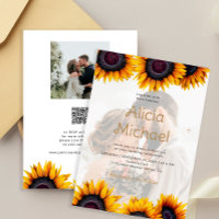 QR-Foto-Overlay-Sonnenblume in einer Hochzeit