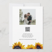QR-Foto-Overlay-Sonnenblume in einer Hochzeit Einladung (Rückseite)