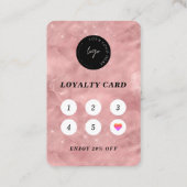 QR-Foto Rosa Moderne Loyalitätsvorlage Visitenkarte (Rückseite)