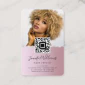 QR-Foto | Rose Gold Loyalty Diamond Visitenkarte (Vorderseite)