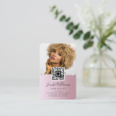 QR-Foto | Rose Gold Loyalty Diamond Visitenkarte (Stehend Vorderseite)