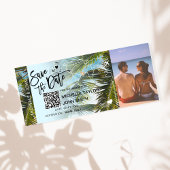 QR-Foto Save the Date Boarding-Pass Einladung