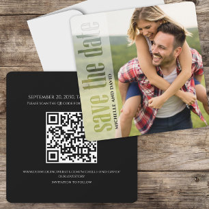 QR-Foto Save the Date Moderne Typografie