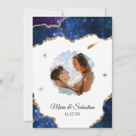 *~* QR - FOTO - UAWG AR13 Cosmic AGATE Wedding Einladung