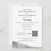 *~* QR FOTO UAWG AR13 Silver AGATE Wedding Einladung (Rückseite)