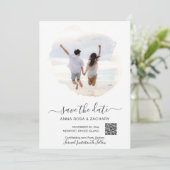 *~* QR Foto - WEDD SPEICHERN SIE DAS DATUM AR6 Web Einladung (Stehend Vorderseite)