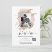 *~* QR-Foto - WEDEN SPEICHERN SIE DIE DATUM-Websit Einladung (Stehend Vorderseite)