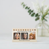 QR-Fotos für Haarsalon-Logos Treuekarte (Stehend Vorderseite)