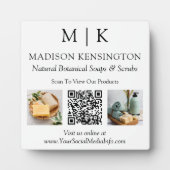 QR-Fotos für Monogramme oder Add-Logos Fotoplatte (Vorderseite)