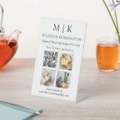 QR-Fotos für Monogramme oder Add-Logos Sockelschild (In SItu)