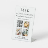 QR-Fotos für Monogramme oder Add-Logos Sockelschild (Vorderseite)