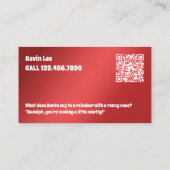 QR Funny Santa für Miete Visitenkarte (Rückseite)