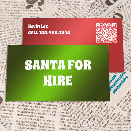 QR Funny Santa für Miete Visitenkarte