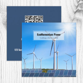 QR für erneuerbare Energien Quadratische Visitenkarte