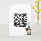 QR-Geburtsweinkarte Karte (Gelbe Blume)