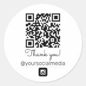 QR-Geschäft Runder Aufkleber (Vorderseite)