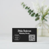 Qr-Geschäftskarte Visitenkarte (Stehend Vorderseite)