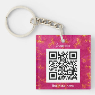 QR-Geschäftslogo Beruflicher, benutzerdefinierter Schlüsselanhänger