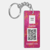QR-Geschäftslogo Beruflicher, benutzerdefinierter Schlüsselanhänger (Vorderseite links)