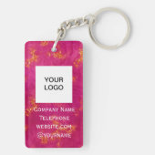 QR-Geschäftslogo Beruflicher, benutzerdefinierter Schlüsselanhänger (Rückseite)